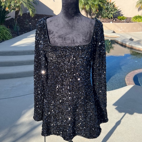 Princess Polly Black Mini Sequin Dress, Cocktail, Homecoming, Special Occasion - Picture 11 of 15